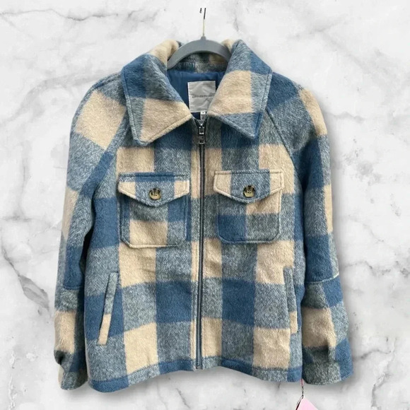 Avec Les Filles Jackets & Blazers - Avec Les Filles women’s fuzzy zip up jacket sz M nwt #005